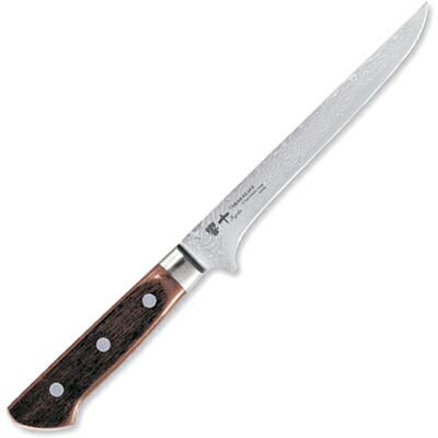 片岡製作所 響十 木ハンドル TAMAHAGANE ボーニングナイフ160mm KP-1119 (日本製・国産・包丁・庖丁・木柄・63層ダマスカス鋼・Kyoto)|キッチン応援隊!ラッキークィーン