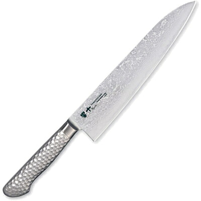 片岡製作所 響十 モナカハンドル TAMAHAGANE 牛刀240mm KS-1104 (日本製・国産・牛刀包丁・シェフナイフ・庖丁・63層ダマスカス鋼・Kyoto)|キッチン応援隊!ラッキークィーン
