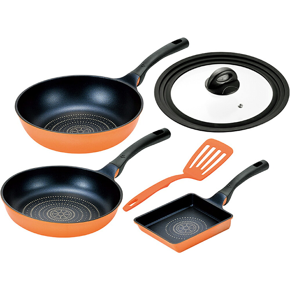 よこやま ニューヴェライト NVL-1500S フライパン26cm＆玉子焼15&times;18cm＆いため鍋28cm 兼用ガラス蓋・ターナー付 （ガス火専用・アルミキャスト製・内面ダイヤモンドコーティング・Velight・玉子焼き器・卵焼き器・エッグパン）｜キッチン応援隊！ラッキークィーン