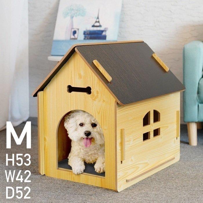 愛玩動物棲み家 犬 棲み家 室内用 木製 犬掘ったて小屋 室内 かっこ良い 納める 小型犬 中型犬 肌理調 犬舎 防寒 室内用 愛玩動物用 掘ったて小屋 ドッグハウス Tシャツ・カットソー-トップス-レディースファッション