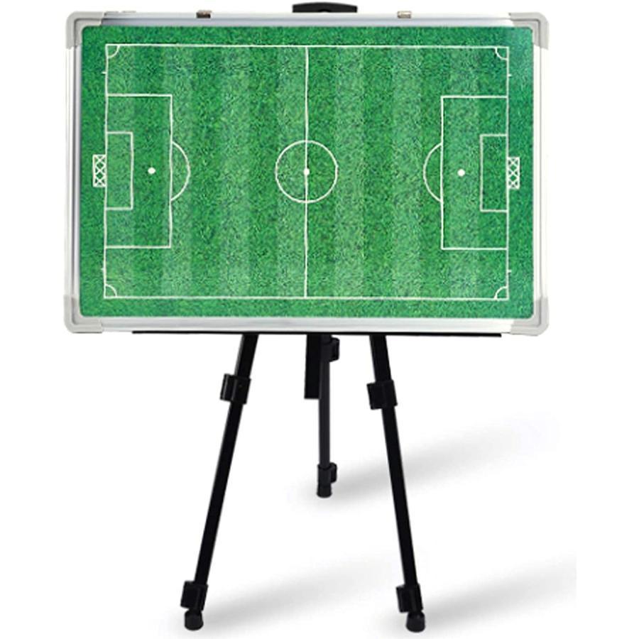 スタンド付きサッカー戦術ボード 作戦盤、専用ペン付き コーチングボード 戦略指導 戦術ボード コーチング戦略ガイドボードキット機器ポ