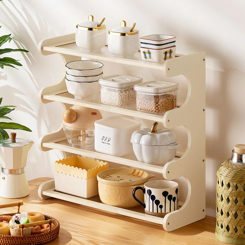 キッチンカウンター調味料棚収納棚用品整理棚層別多機能棚キャビネット神器です