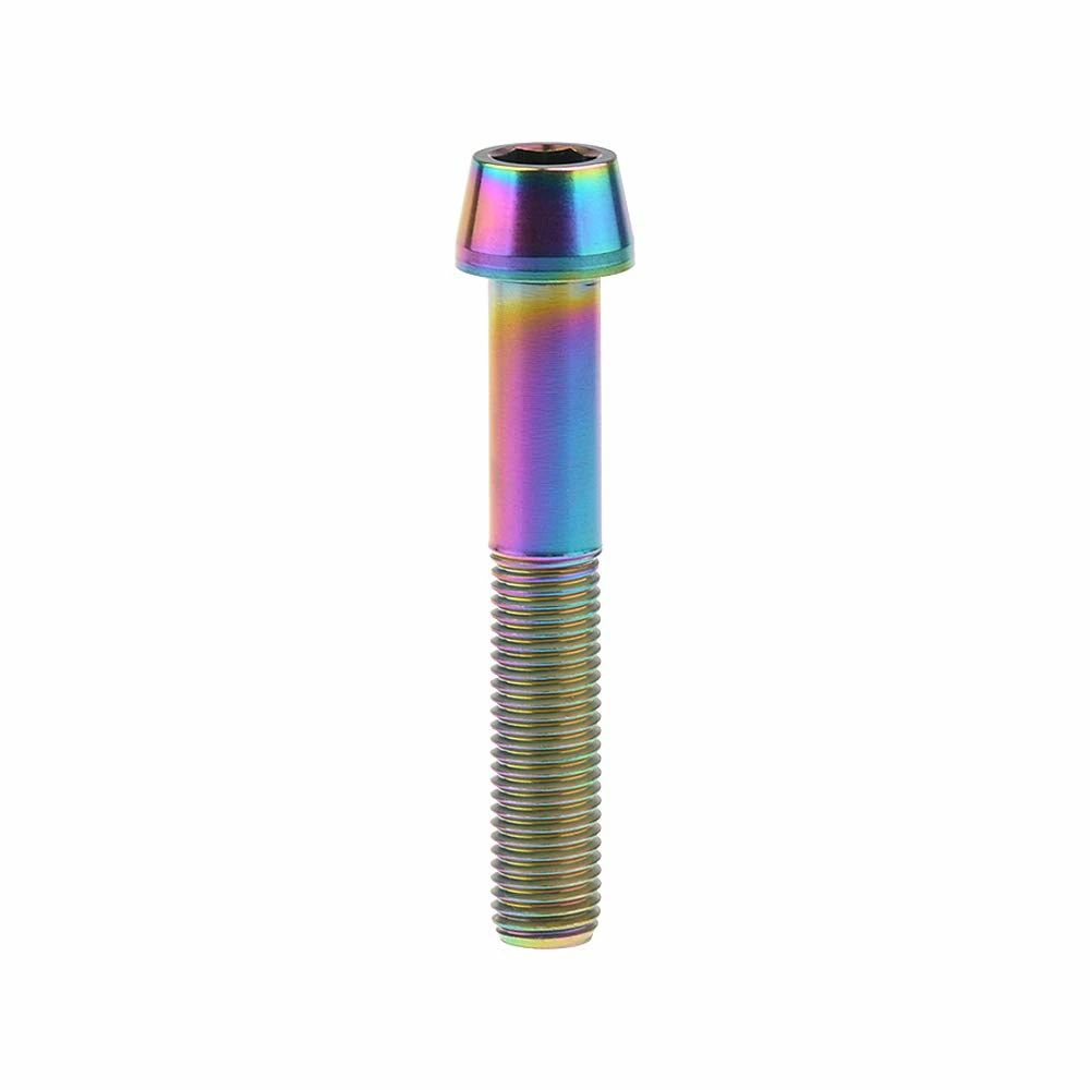 チタン雄捻子 六角テーパーキャップ M10 x 60 70 80 85 100粍 P1.25 (M10x80粍, 虹霓)
