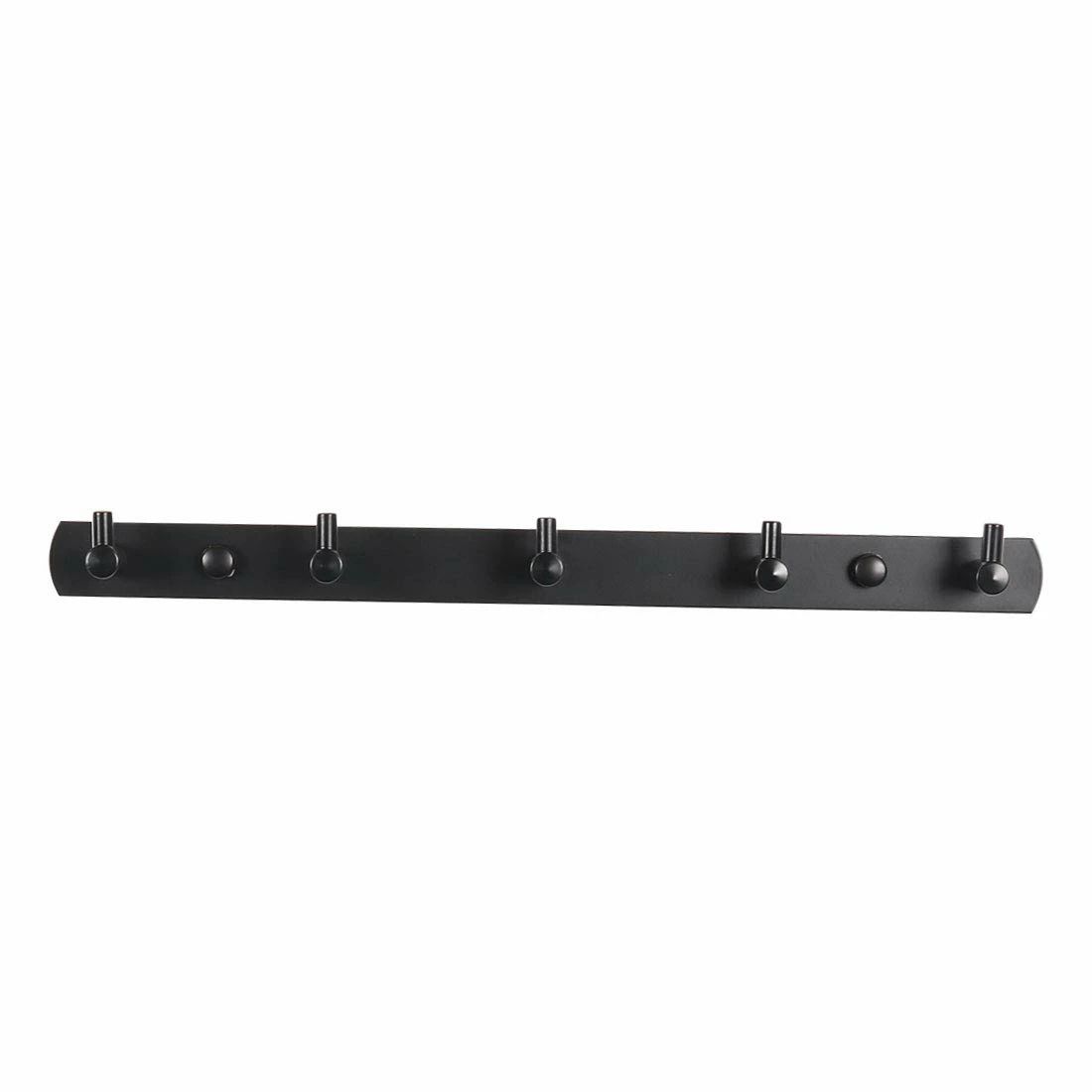 T 西洋手ぬぐい掛け ステンレス鋼鋼製 黒いこと 風呂場の壁用 36.5x2.8x3.6cmm ハンガー保持者 バスルームアクセサリー 5引っ掛かり 今めかしい 養護ホーム