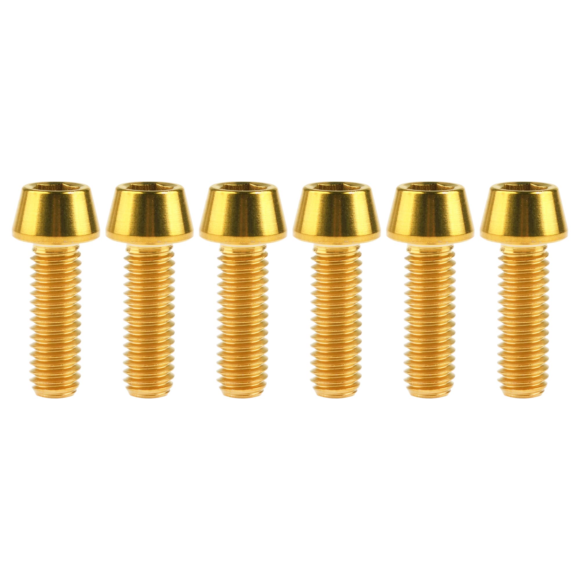 チタンアロイM6x10 16 20 25 30 35 40 45 50 55 60 65粍コニカルヘッドボルトネジ六角穴付6個 (M6x20粍, チタン)