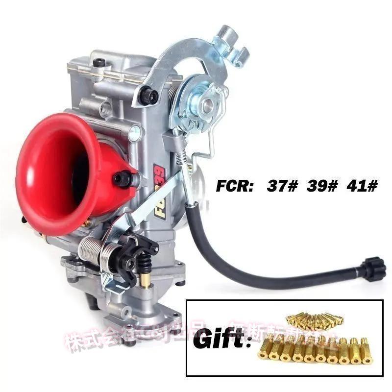 キャブレターキット 汎用FCRレーシングキャブレターC&J(株)28φ 33φ 35φ 37φ 39φ 41φ TW225 SR400 他150cc?500cc 交換用 セッティ|LuckyRabbit