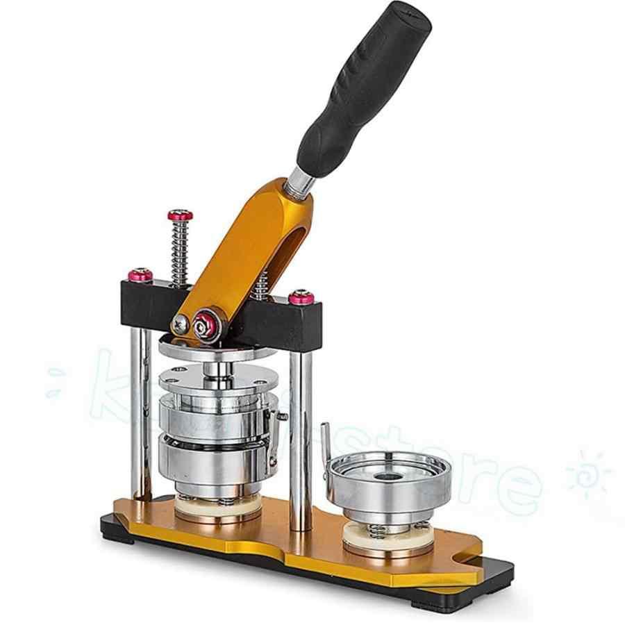 新型缶バッチマシーン 回転させる胸章器械DIY胸章 胸章原料品 100個付き添い人 DIYの手あそび 手芸 ハンドメイドキット 手づくり (空の機械類 +