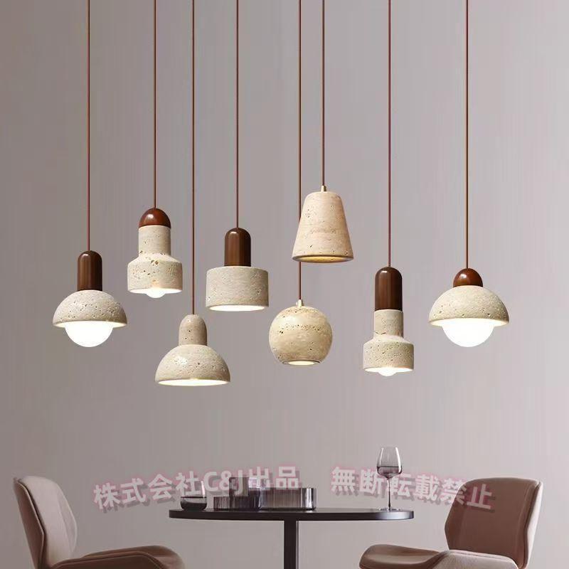 シャンデリヤともし火 北欧 今めかしい LED 上昇限度照明装置 吊り下げ 1灯C\u0026J（株)リビング 勝手もと 入り口・入口 事務室 和室にも 石/木 目論む 坦々たる