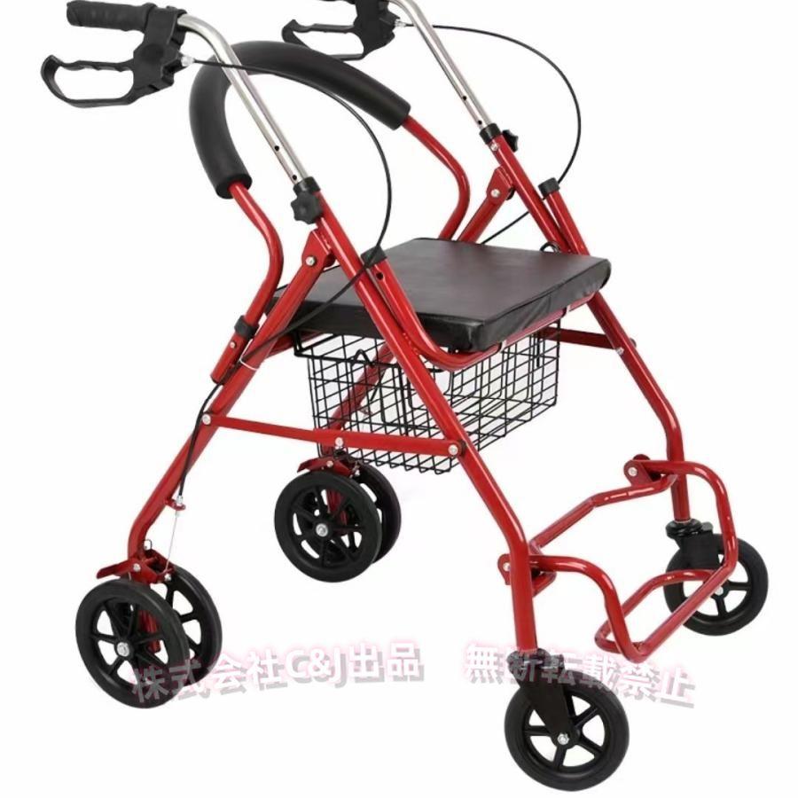 シルバーカー 座れる おしゃれコンパクトC&J（株)2-散歩/買い物に 大容量 軽量 手押し車 介護 歩行補助 ショッピングカー 人気｜LuckyRabbit 12,902円