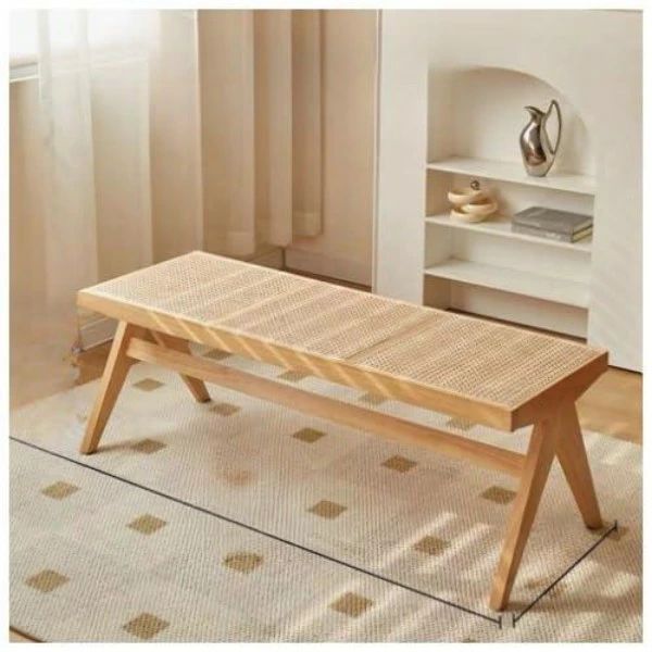 【初購入3500円以上で7％OFF】 ダイニングベンチ エンドベンチ ラタンベンチ 3人掛け 玄関ベンチ ガーデンベンチ 木製ベンチ 長椅子 ラ｜LuckyRabbit