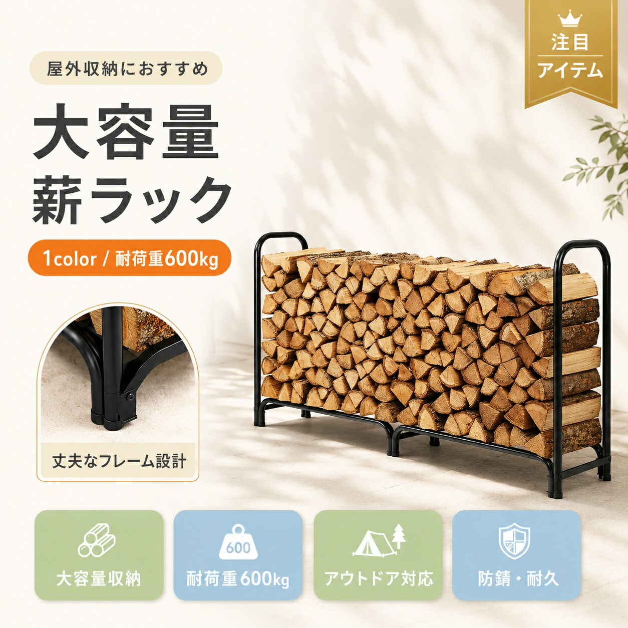 【1 年引きうける?百貨店SALE押さえる?最大限度1,500円OFF最大限度10%OFF】薪仕合わせ 室外 大型 約247×34×125珊 耐荷重600kg アイアン製 黒いこと 薪棚 薪ストッカー 薪置き 精神的な統合式 薪納める 薪庫入れ かわき切る 煖炉 かがり火 アウトドア 冬 身寄り用