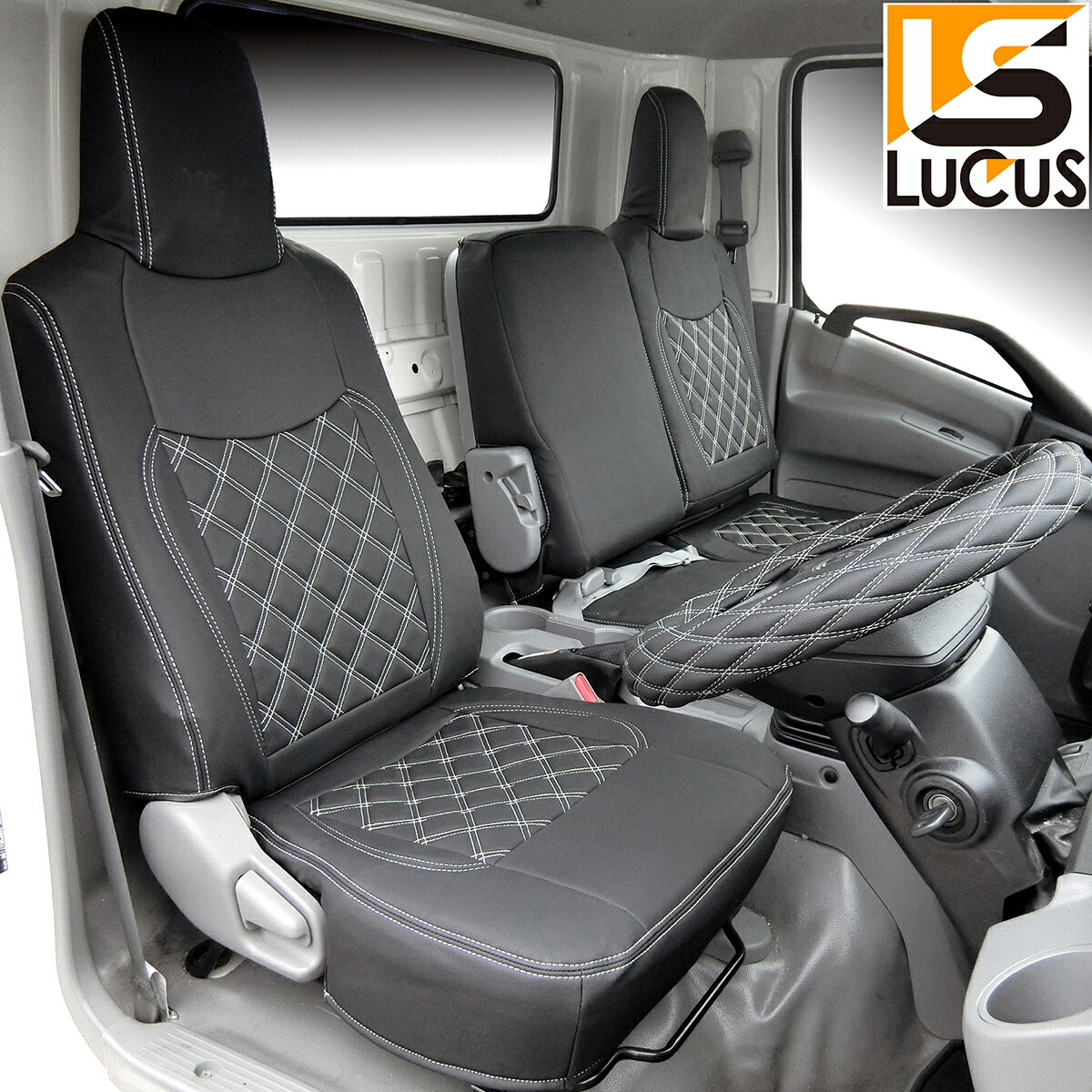 トヨエース ハンドルカバー エアループデュトロ ダイナ アクセサリー デュトロ ワイド 2トン トラック シートカバー フロント トヨエース ハンドルカバー ルーカス 7f Lm ｌｕｃｕｓ店車好きのトラック屋が開発製作 ルーカスオリジナルシートカバー