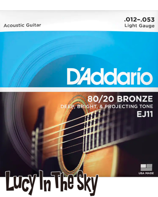 楽天市場】D'Addario （ ダダリオ ） アコギ弦 80/20 Bronze Wound Extra Light #EJ10［.010-.047］  : Lucy In The Sky