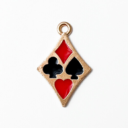 楽天市場】【アクセサリーパーツ】《チャーム》 ゴールド×赤黒