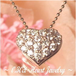 【楽天市場】K18YG/PG/WG【0.3ct】ダイヤモンドハートパヴェペンダント ネックレス『Heart Pave』透明感溢れる眩いばかりの