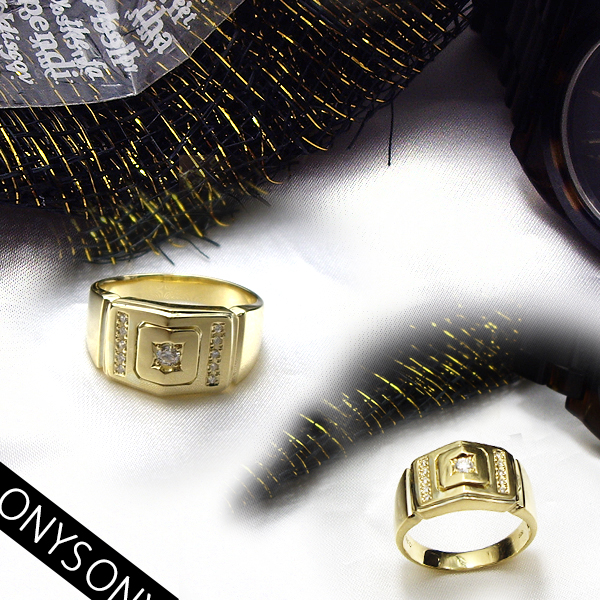 楽天市場】K18ゴールド【0.08ct】ダイヤモンド メンズリング【Mens