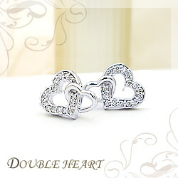 【グレードup不可】高級☆K18YG/PG/WG【0.2ct】ダイヤモンド オープンハートピアス ダブルハート『DOUBLE HEART』 [SIクラス] 透明感溢れるダイヤモンド 可愛い 豪華 誕生日 プレゼント 記念日 10周年 ジュエリー イエローゴールド 【送料無料】