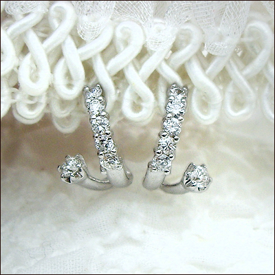 楽天市場】Pt900【0.3ct】ラインダイヤモンドピアス『2way』［SIクラス
