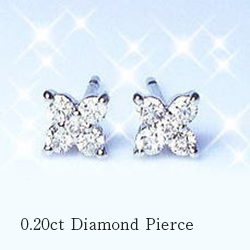 楽天市場】あす楽【大特価】pt900【0.5ct】フラワーダイヤモンドピアス