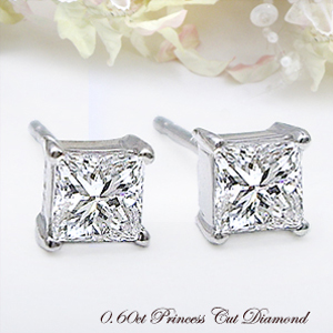 楽天市場】【特価品】K18YG/PG/WG【0.24ct】プリンセスカット