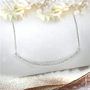 【完全無色透明Fカラー】Pt900【0.2ct】ラインダイヤモンド ペンダント『Line』 ［SIクラス F～Dカラー 無色透明 GOOD～VERYGOOD］ハートアンドキューピット ダイヤモンド ライン ネックレス ペンダント グラデーション プレゼント 贈り物 記念日 【送料無料】