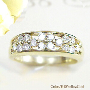 【完全無色透明Fカラー・高級仕様】K18YG/PG/WG【0.5ct】フラワー ダイヤモンド エタニティリング 指輪「玉爪 レールセッティング」[SIクラス F～Dカラー 無色透明 GOOD～VERYGOOD] ハートアンドキューピットハーフエタニティ【送料無料】｜Ｌｕｇｅ　Ｊｅｗｅｌｒｙ 92,400円