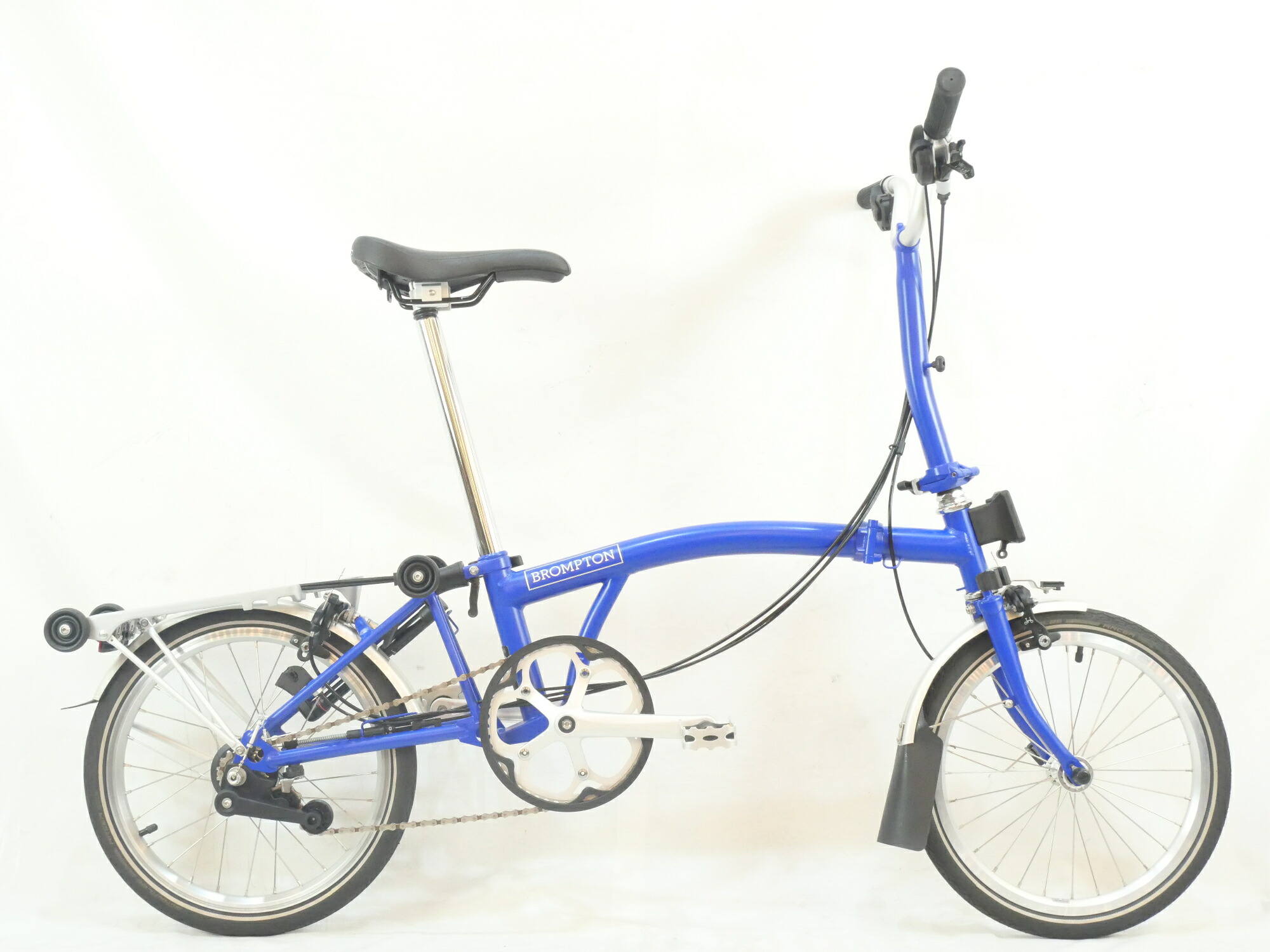 【中古】  BROMPTON 「ブロンプトン」 C Line Explore with Rack Mid 2021年青写真 16in 折り畳み銀輪 / バイチャリ浦和軍事基地