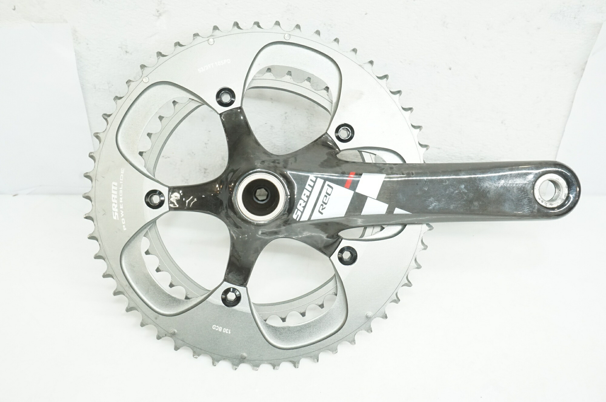 【中古】SRAM 「ゲットー」 RED 10S 53-39T 172.5粍 スターター仕掛ける / 殿堂店 スポーツ・アウトドア-その他-自転車・サイクリング