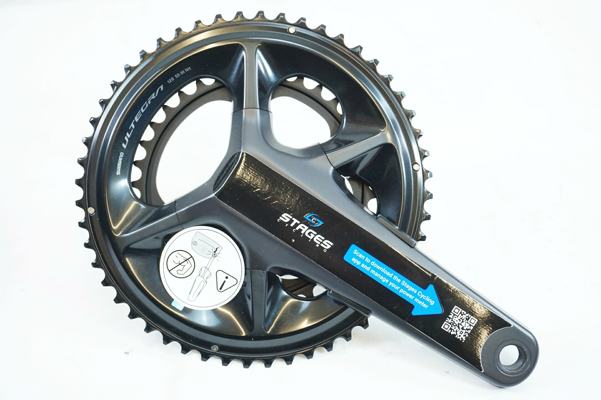 【中古】 SHIMANO 「シマノ」 ULTEGRA R8100 STAGES 175粍 52-36T パワーメータークランクアーム / バイチャリ有り明け方庭園店