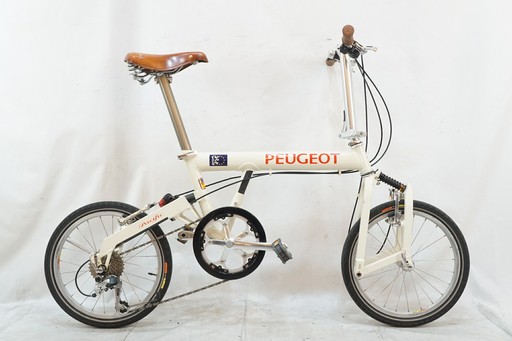 【中古】  ジャンク PEUGEOT 「プジョー」 PACIFIC 18 2007年模範例 18in 折り畳み銀輪 / バイチャリ浦和軍事基地