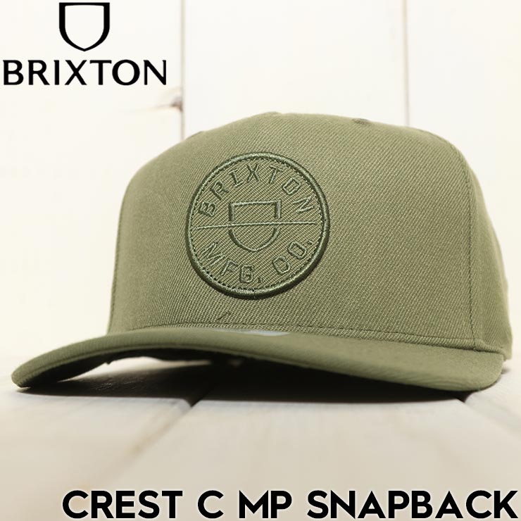 スナップバックキャップ 帽子 BRIXTON ブリクストン CREST C MP SNAPBACK 11001 IVYGN 日本代理店正規品