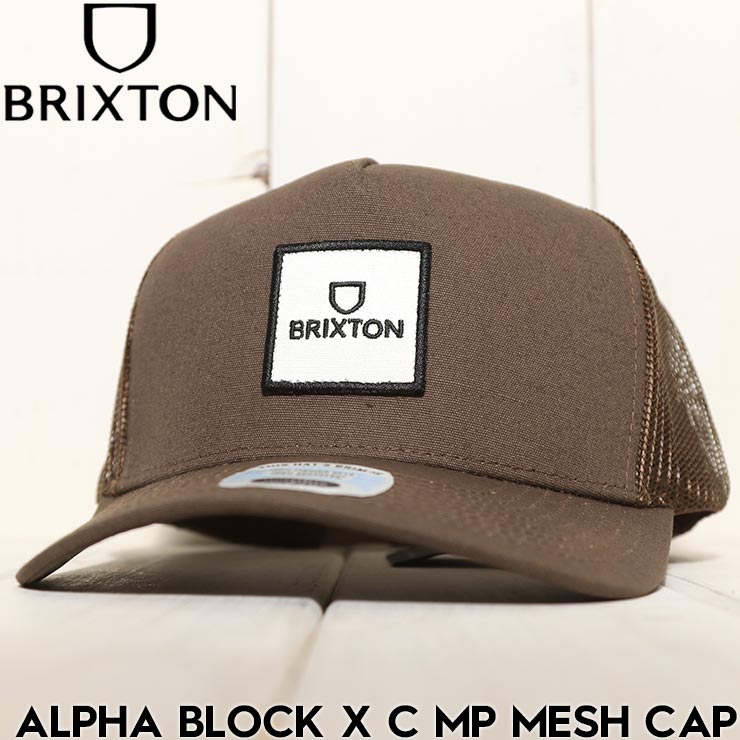 メッシュキャッップ 帽子 BRIXTON ブリクストン ALPHA BLOCK X C MP MESH CAP 10867 BRBRN 日本代理店正規品