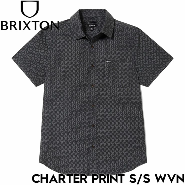 BRIXTON charter 総柄シャツ　S/Sシャツ　半袖シャツ 4183whd-1.jpg