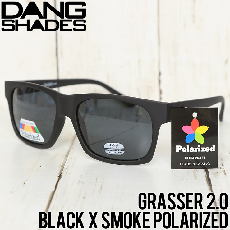 楽天市場 送料無料 Dang Shades ダンシェイディーズ Grasser 2 0 Polarized Sunglasses 偏光サングラス Black X Smoke Polarized Lug Lowrs