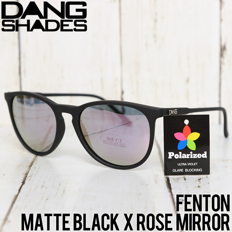 楽天市場 Dang Shades ダンシェイディーズ Fenton Sunglasses 偏光サングラス Matte Black X Rose Mirror Lug Lowrs