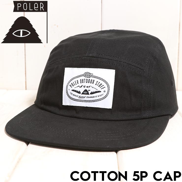POLeR ポーラー COTTON 5P CAP 帽子 ストラップキャップ 253MCV0087 BLK 日本代理店正規品