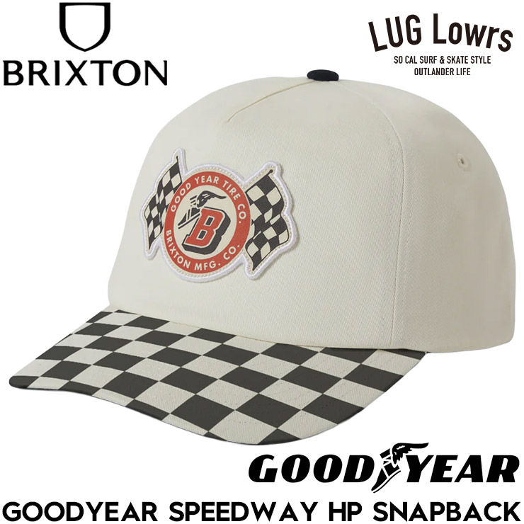 BRIXTON ブリクストン キャップ メンズ スナップバックキャップ 帽子 GOODYEAR コラボ 帽子 GOODYEAR SPEEDWAY HP SNAPBACK 12082 26SP 日本代理店正規品｜LUG Lowrs ラグロワーズ 7,546円