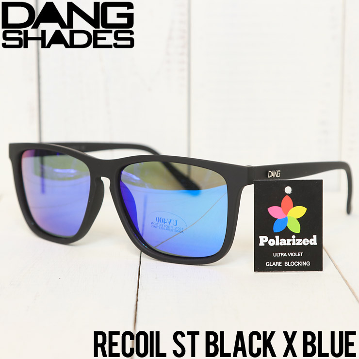 楽天市場 Dang Shades ダンシェイディーズ Recoil Polarized Sunglasses 偏光サングラス St Black X Blue Lug Lowrs