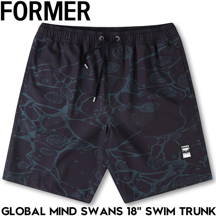 FORMER フォーマー ボードショーツ ストレッチショーツ ハイブリッド GLOBAL MIND SWANS 18 SWIM TRUNK FBO-25303 BLK 25SU 日本代理店正規品