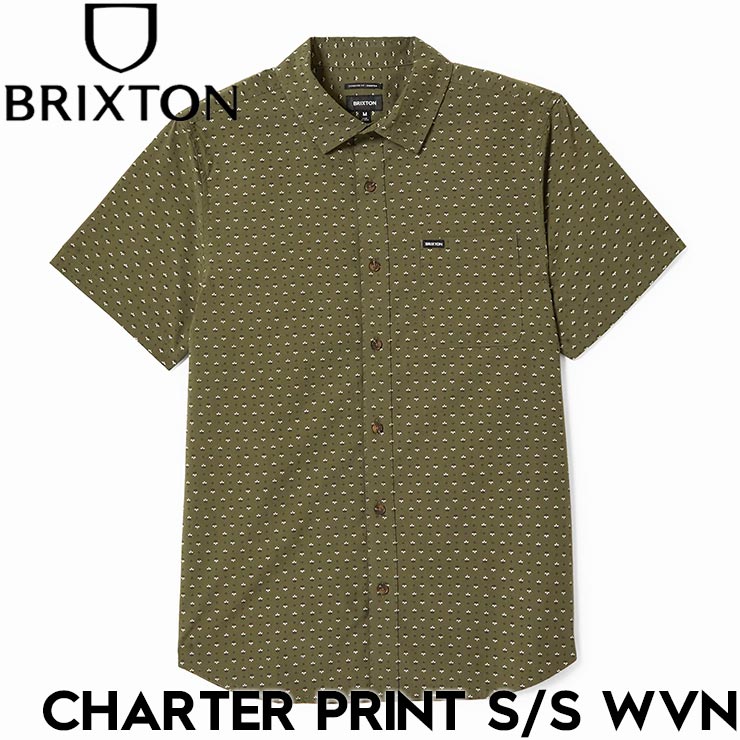 BRIXTON charter 総柄シャツ　S/Sシャツ　半袖シャツ SALE BRIXTON シャツ 半袖 ブリクストン CHARTER PRINT S/S WV