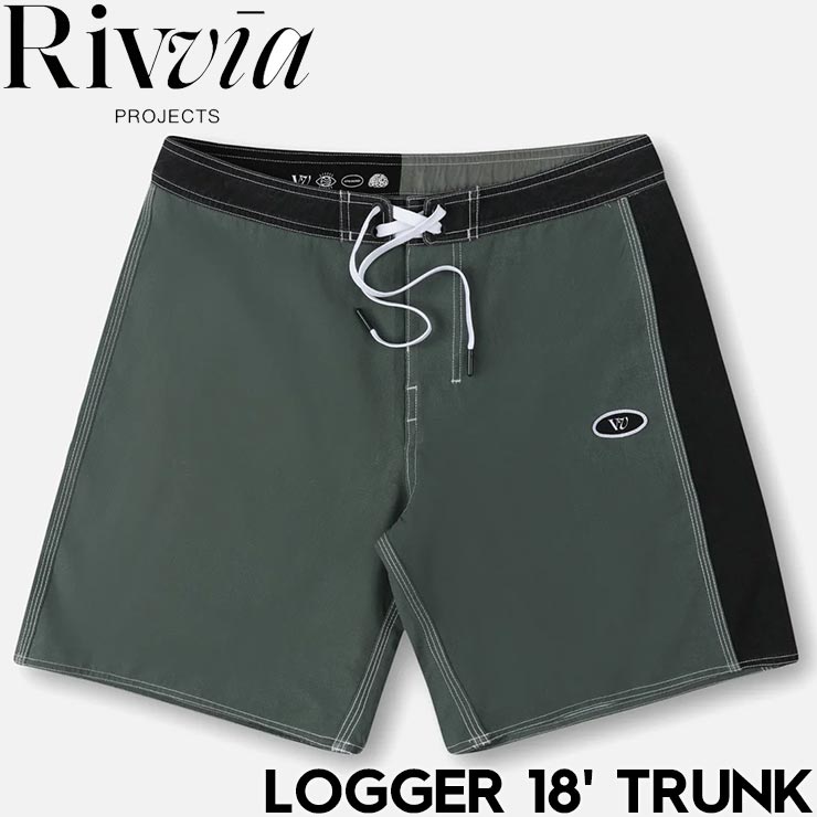 ボードショーツ 水着 Rivvia PROJECTS リヴィアプロジェクツ LOGGER 18 TRUNK RBO-25123 OLIVE BLACK 日本代理店正規品