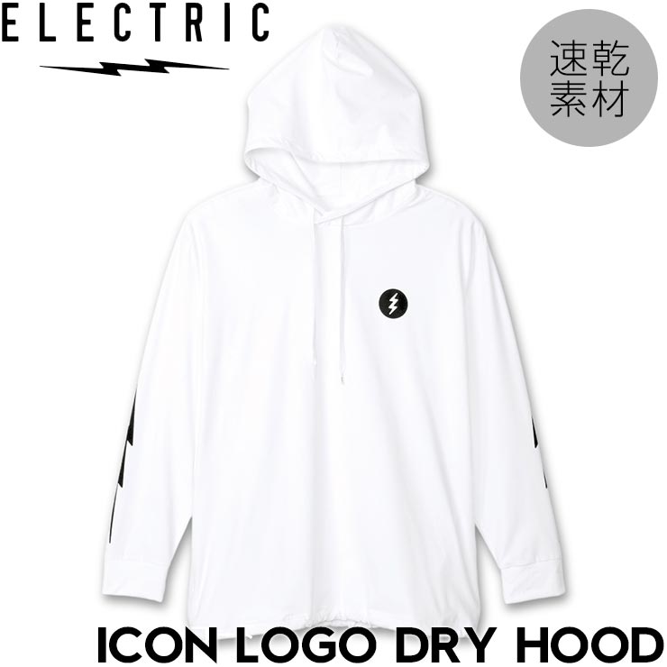 フード付きロングスリーブTEE ロンT 速乾素材 ELECTRIC エレクトリック ICON LOGO DRY HOOD E25SU05 WHT 日本代理店正規品 6,930円