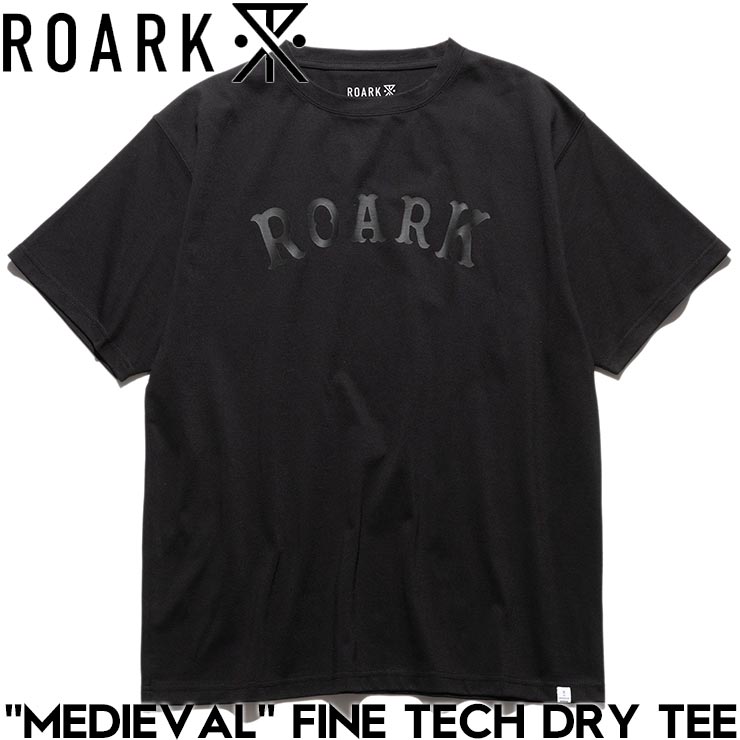半袖Tシャツ ファインテックドライ ROARK ロアーク MEDIEVAL FINE TECH DRY TEE RTJF1122-BLK 25SU 日本代理店正規品