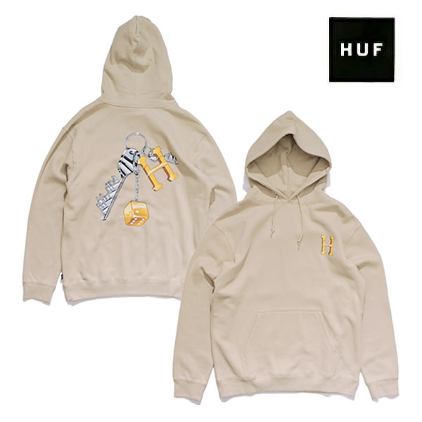 ハフ/HUF PF00710 KEYS TO THE CITY P/O HOODIE フード パーカー トップス プルオーバー 長袖 フーディ スウェット メンズ レディース トップス バックプリント ロゴ ストリート スケート カジュアル 人気 裏起毛 STONE ストーン【送料無料】｜LuLu Garden