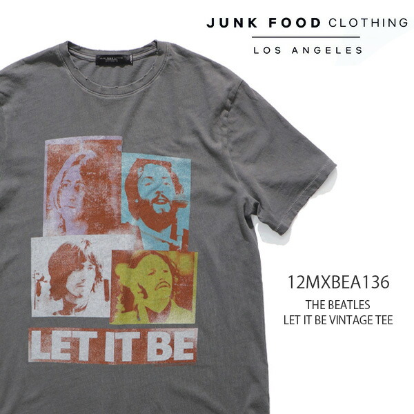 【楽天市場】ジャンクフード クロージング/JUNK FOOD CLOTHING 12MXBEA136 THE BEATLES LET IT