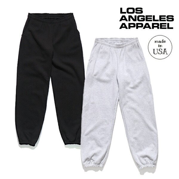 天使の都市御召しもの/Los Angeles Apparel HF04 Heavy Fleece Sweatpants (Piece Dye) スウェットパンツ 裏起毛 ピースダイ 綿織物 ユニ一発やる メンズ レディース ボトムス【貨物輸送無料】