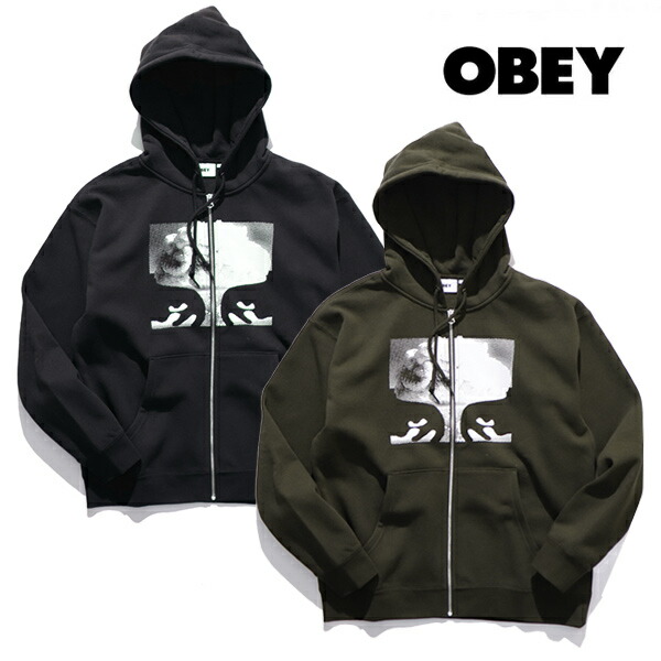 楽天市場】オベイ【OBEY】112853917 LIBERATION ZIP HOOD パーカー