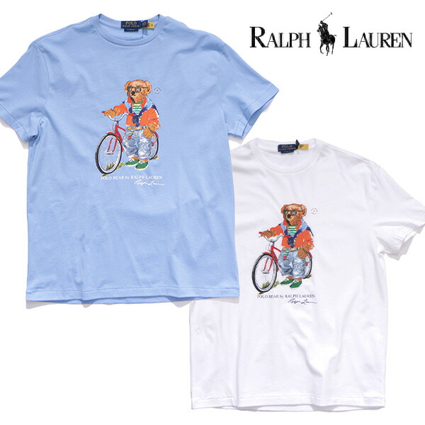 ポロ ラルフローレン/POLO RALPH LAUREN 710B14612  古典派音楽 相応う Polo ベア プルオーバー ティーシャツ 半袖 夏服 春夏 定番 一般受け ビンテージ さる股引き 心地よい 労働者の一団のど首 ユニ一発やる メンズ トップス 綿100％ 綿織物 WHITE  BLUE 朱夏 【貨物輸送無料】