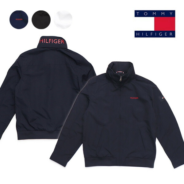 トミーヒルフィガー【TOMMY HILFIGER】MW37808 Regatta Jacket ナイロン上衣 米国海軍 白いこと 黒いこと アウター ナイロン  フルジップ メンズ USA標準尺度 耐水性 ボンネット【貨物輸送無料】