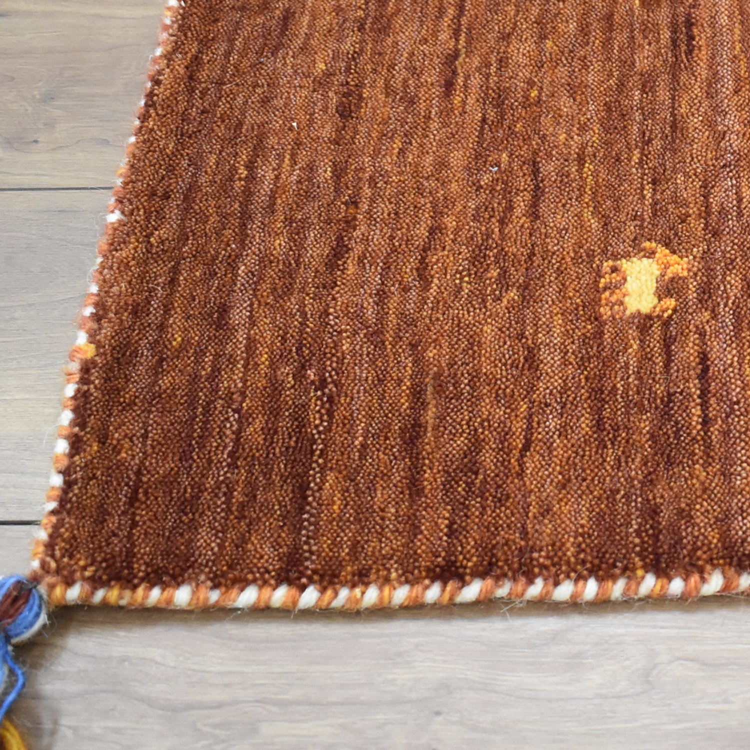 ギャッベ ラグ 200×250cm シンプル 絨毯 3畳 (インドギャッベ) 段通